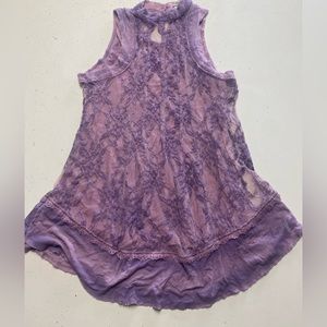 Buckle Lace Lined Top